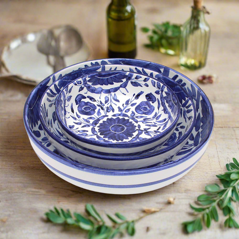 Blue flower Pasta Set