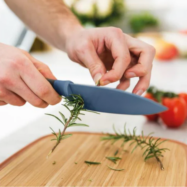 Steel Chef Knife with Herb Stripper