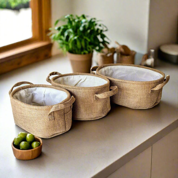 Jute Baskets - Set Of 3