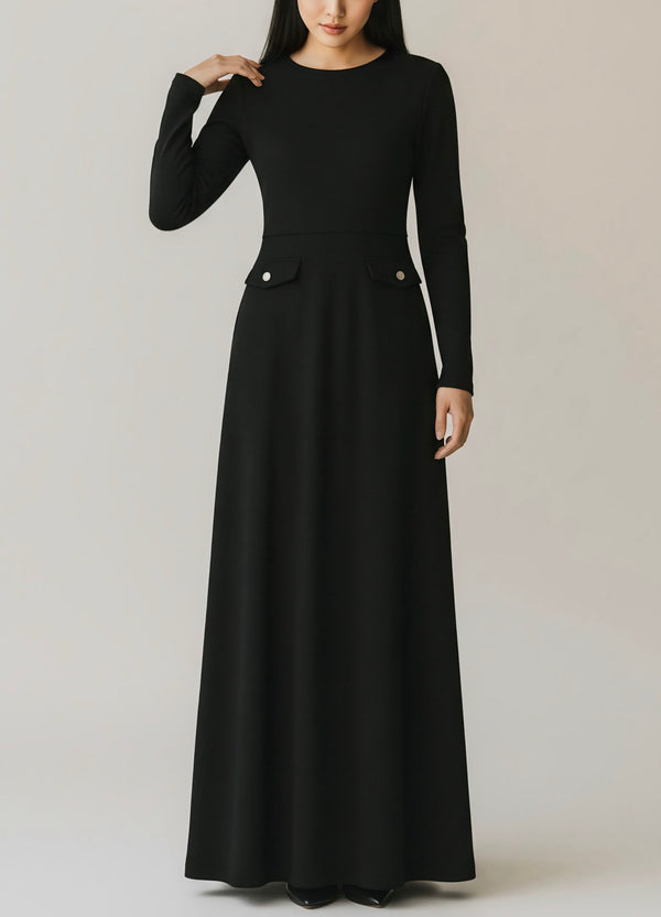 The Evening Suede Maxi Dress