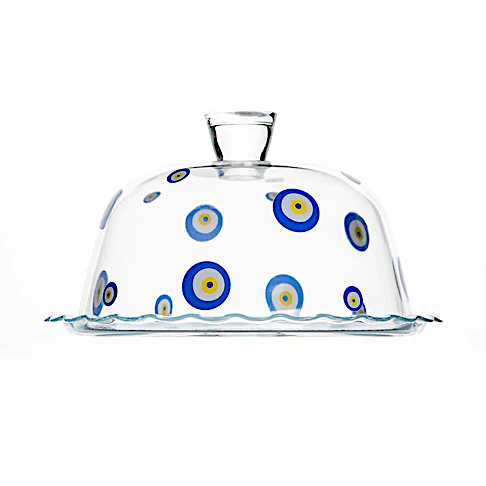 Mindada Evil Eye Petite Patisserie Serving Platter with Dome