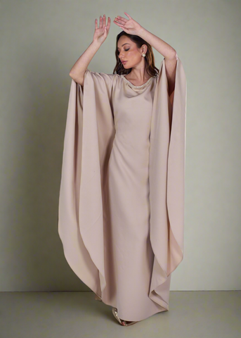 THE WAVES & PEARLS ABAYA DRESS