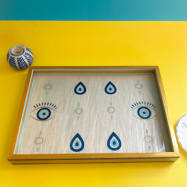 ERVY Eyes Wooden x Mother of Pearl Tray