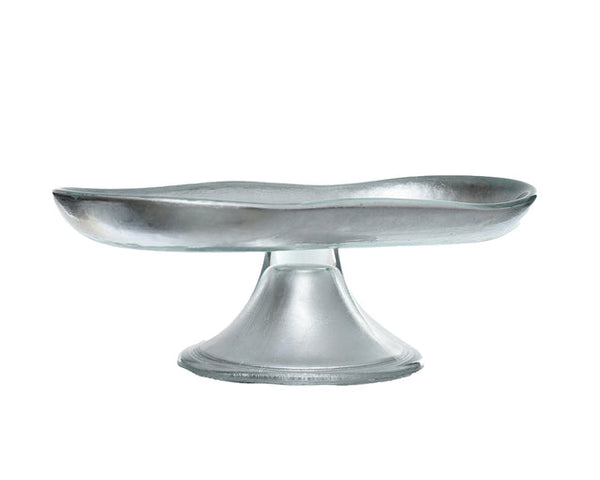 ArdaCam Sade Footed Serving Platter - Silver