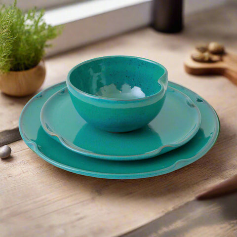 Emerald Elegance Dinner Set