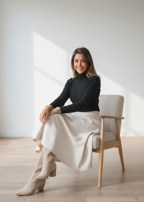 The Suede Midi Skirt