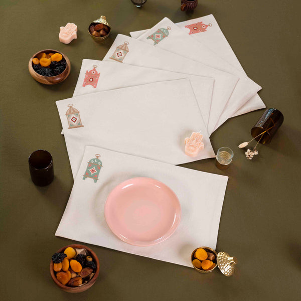 Pastel Lanterns Placemats Set