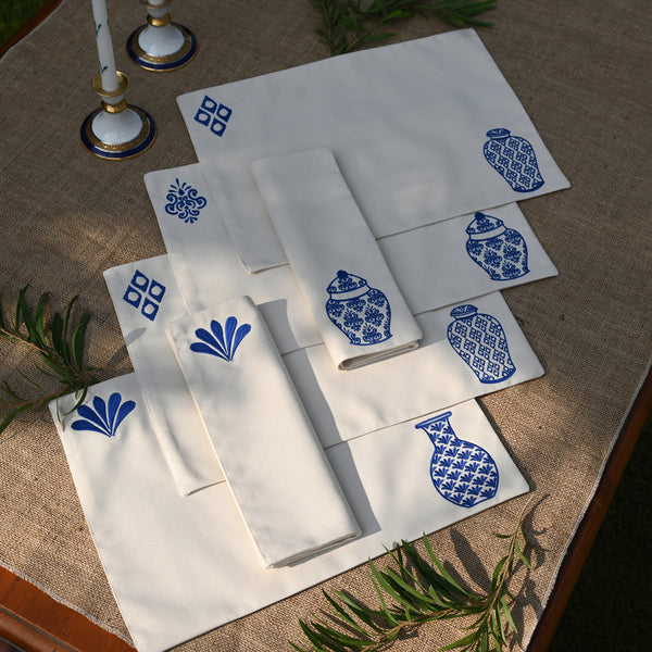 Bleu Blanc Placemat Set Of 6