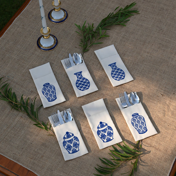 Bleu Blanc Cutlery Set Of 6
