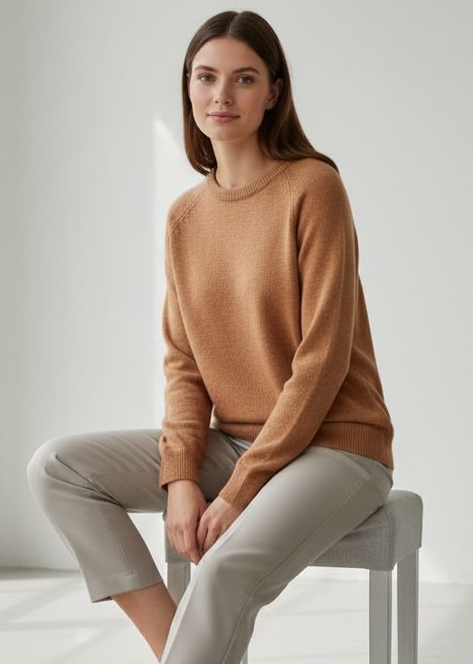 Basic Round Neck Wool Sweater