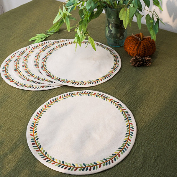 Fall Wreath Placemats Set