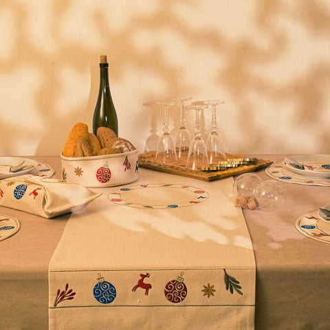 Festive ornaments Table Runner