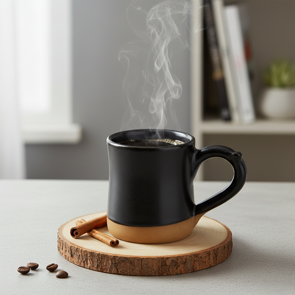 Artisan Black Pottery Mug