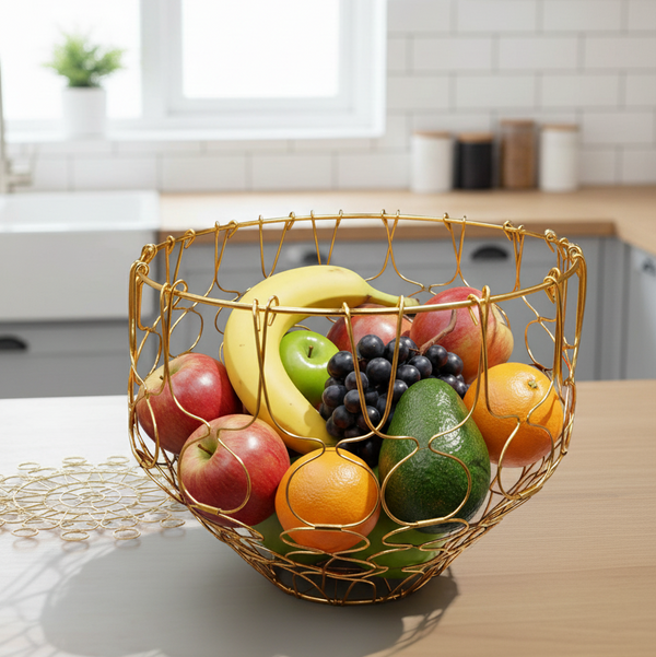 Multi-Shape Gold Wire Basket