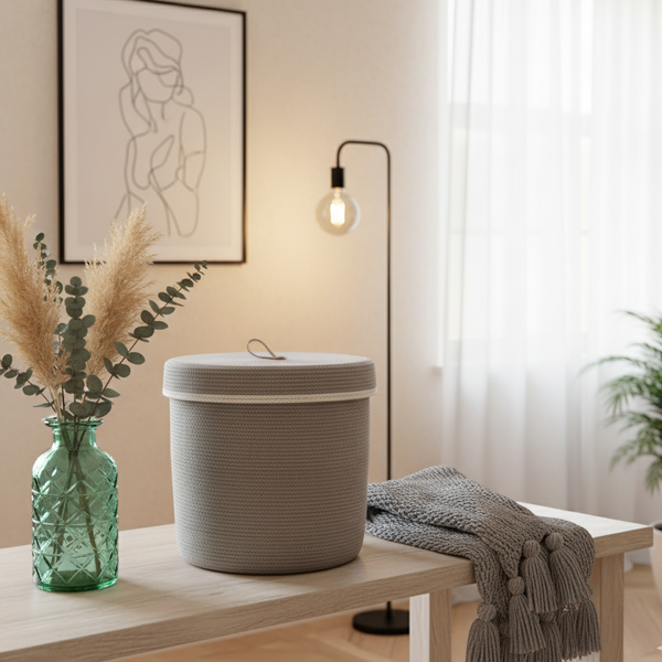 Decorative Box Grey With Lid