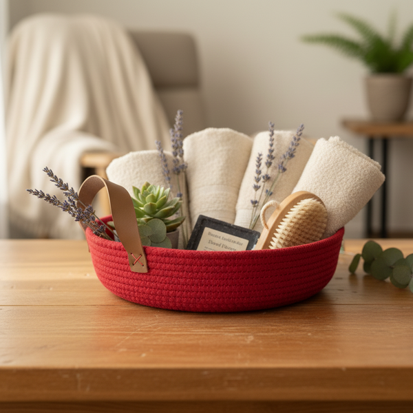 Oval Woven bawl with hands