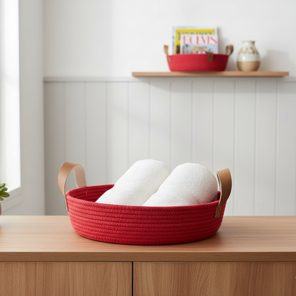 Handmade Oval 
Woven bawl with hands