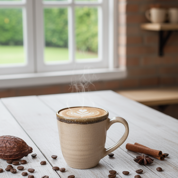 Tall Swirly Pottery Mug