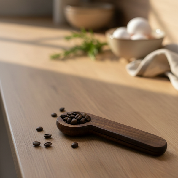 مغرفة قهوة خشبية