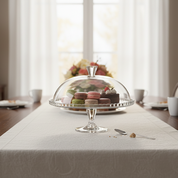 Footed Service Plate With Dome - 32 cm