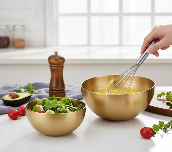Gold Stainless Steel Mixing Bowl