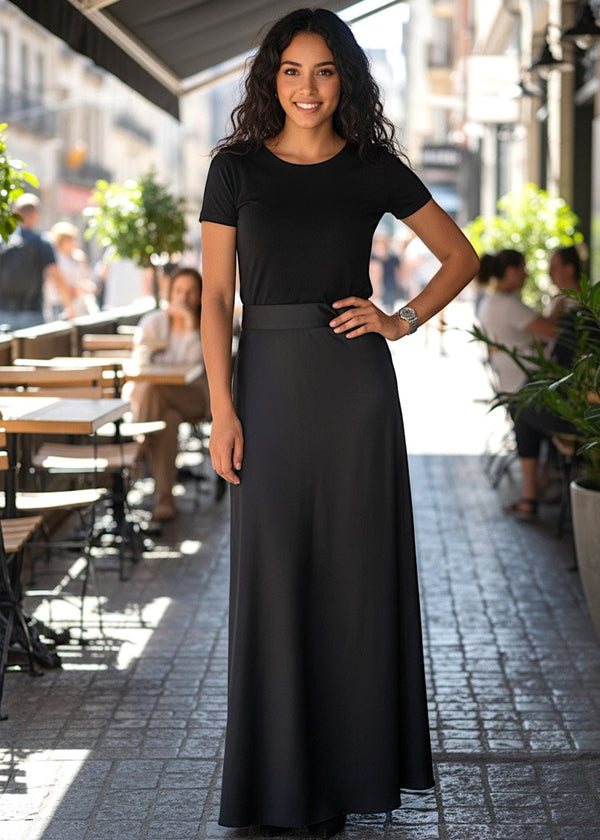 Velvety Satin Wrap Skirt