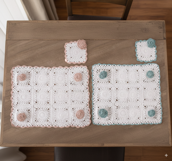 classic chic crochet placemat Vintage