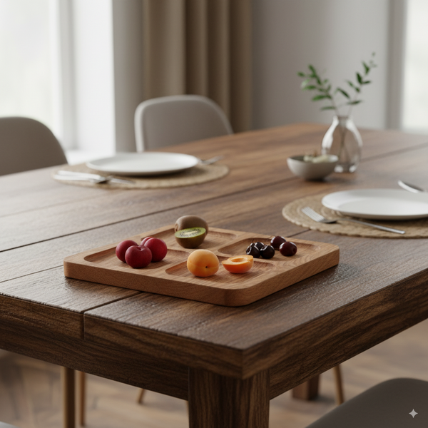 4 Grids Snack Plate