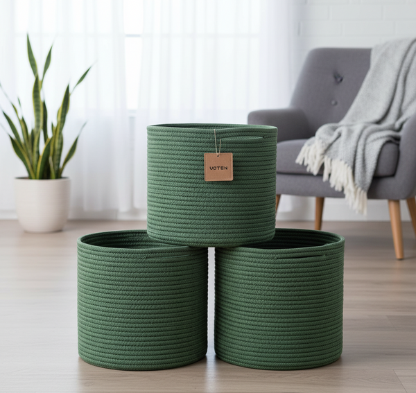 Olive Handmade Woven organizer & Storage basket