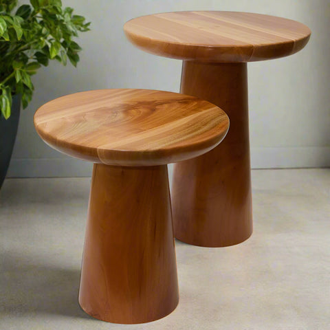 Solid Wood Accent Tables Set