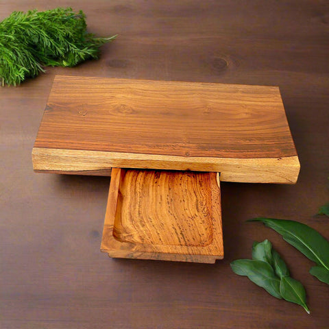 Cutting Board with Hidden Tray