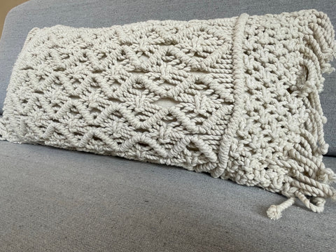 Rectangular Cotton Macrame Cushion