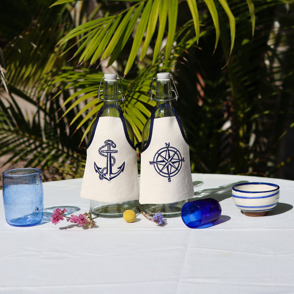 Nautical Bottle Aprons Set Of 2