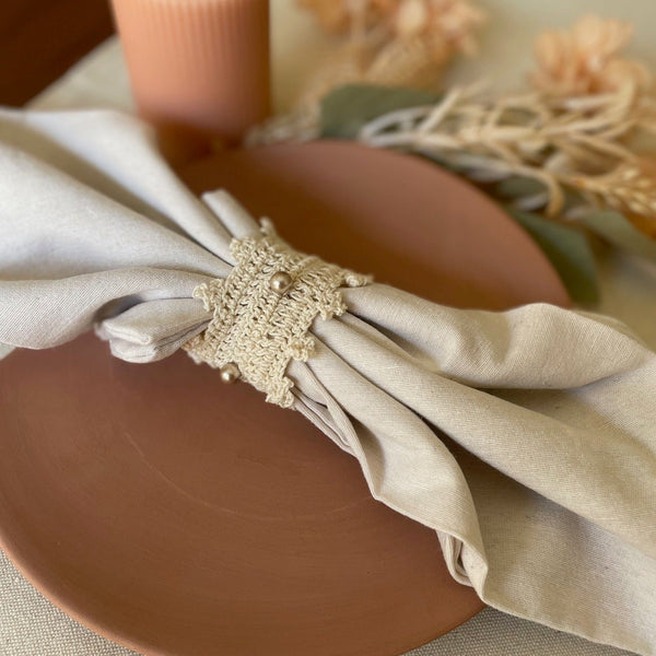 Tiled Pearl Napkin Ring