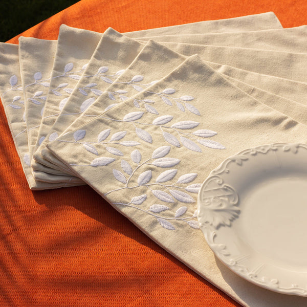 Summer Leaves Placemates Set Of 6