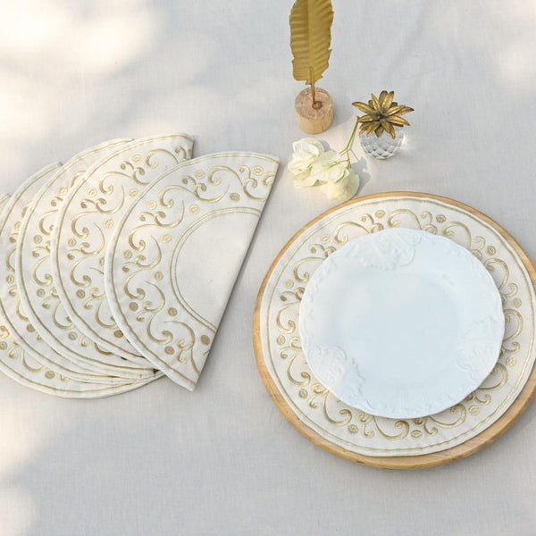 Royal Waves Placemat Set Of 6 Gold