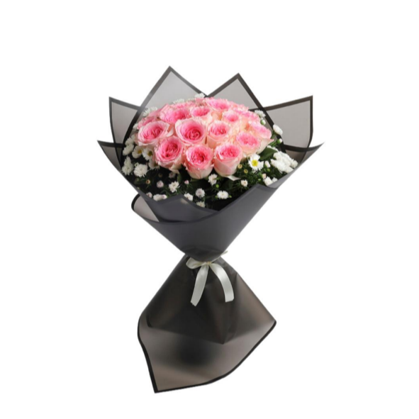 A Group Of Pink Roses