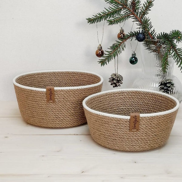 Handmade Woven Jute organizer & Storage bowl.