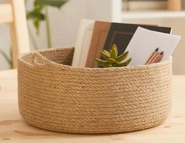 Bol en jute tissé
 Bol organisateur pour chambre à coucher,
 salon, cuisine et toilettes