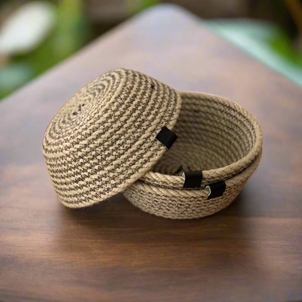 Set of 4 small Handmade Woven jute