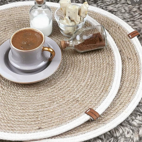 Woven Jute Placemat 1 piece of woven Jute Placemat