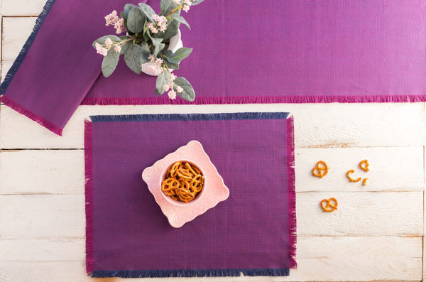 Purple placemat 6pieces - pure linen