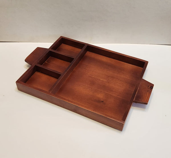 Dark brown rustic tray