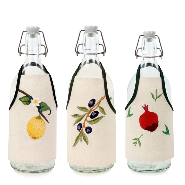 Set Of 3 Plants Bottle Aprons