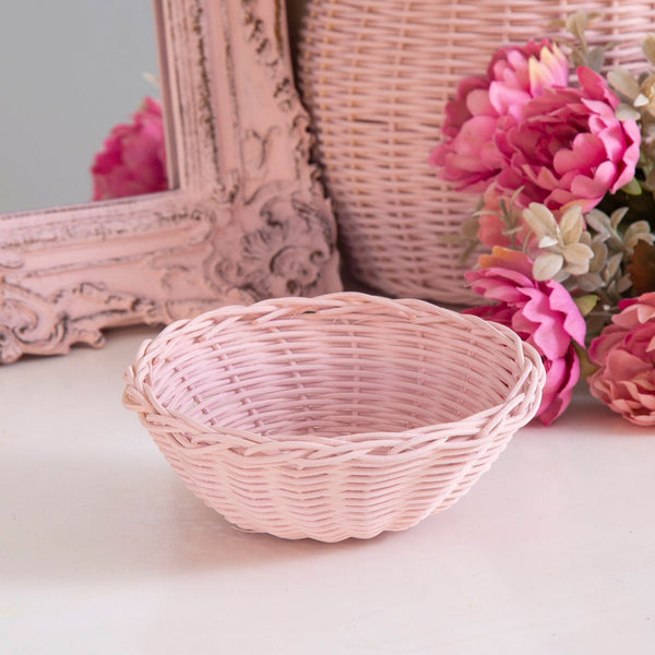 Mini wicker basket Pale pink