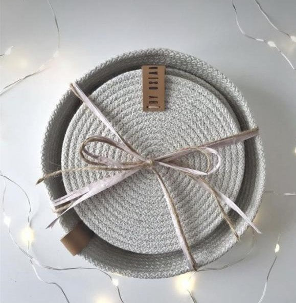 Handmade Woven Coasters Set & Wovenbowl ( 4 Coasters )