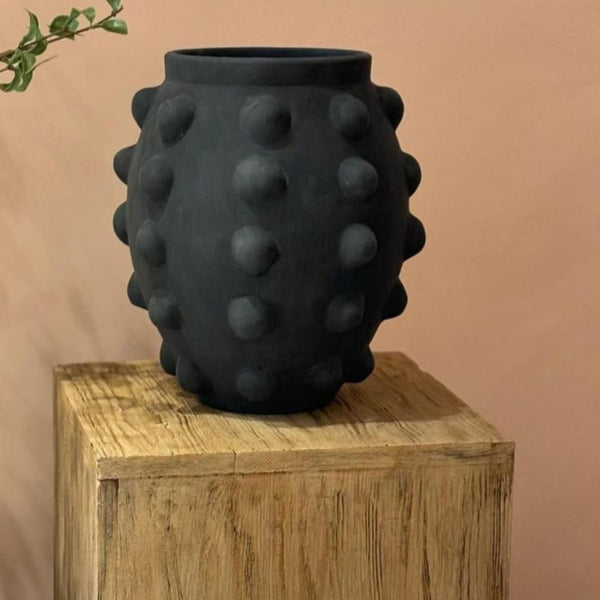 Black Bubbles Vase