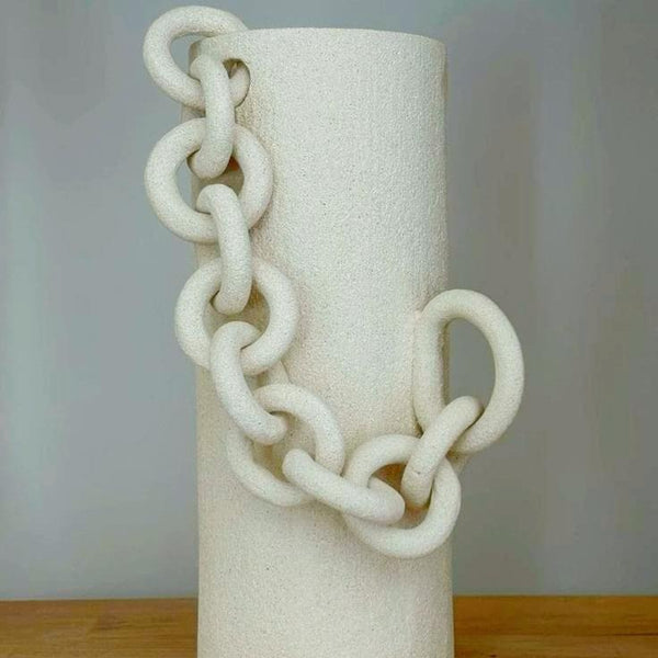 Tall Chain Linked Vase