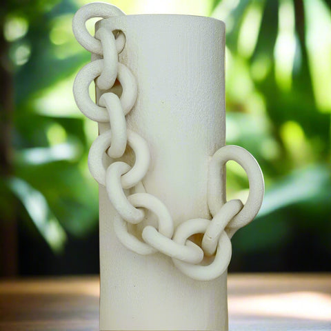 Tall Chain Linked Vase