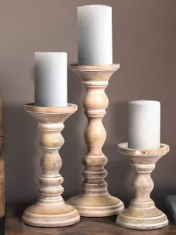 Trio candles holders set